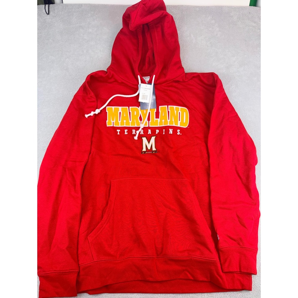 Champion Maryland Terrapins Hoodie Mens XL Red Powerblend NCAA Sweatshirt